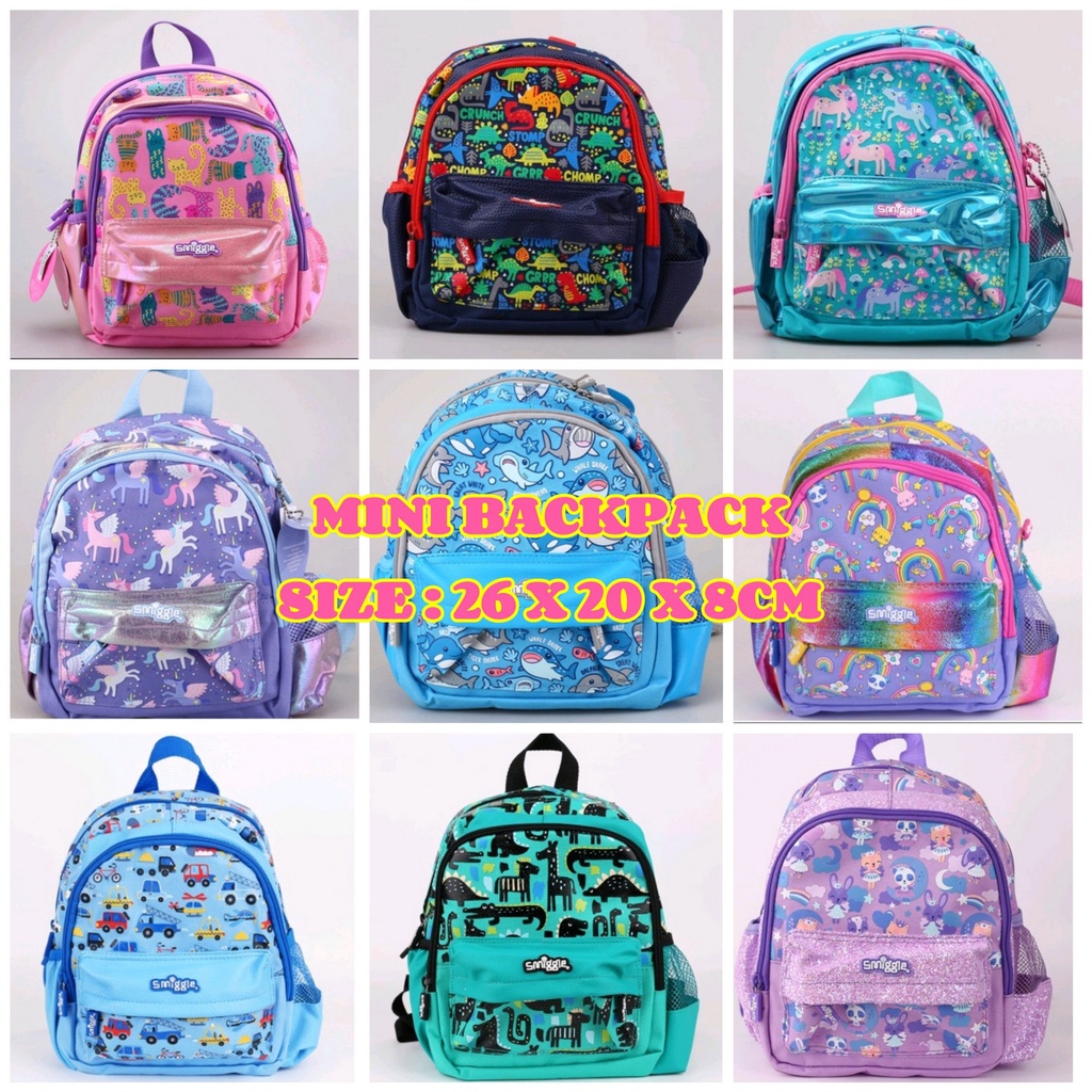 Smiggle Mini Cute Backpack Preschool Bag Kindergarden bag with Bottle