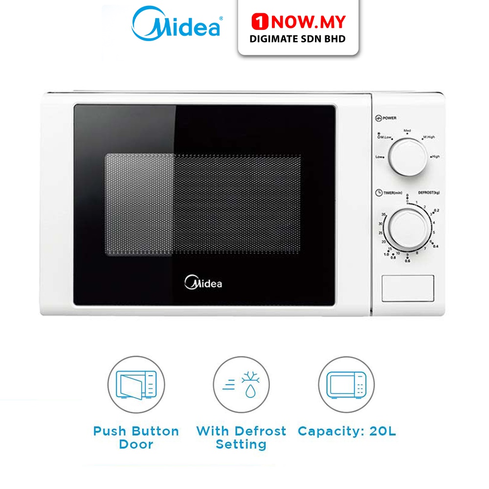 MIDEA 20L Microwave Oven With Defrost Function MM720CGE-WH | Shopee ...