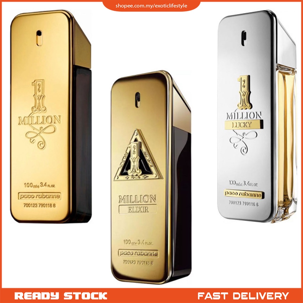 PACO RABANNE ONE MILLION EDTELIXIR INTENSEPAC MANPARFUMPRIVELUCKY MILLION EDT 100ML PERFUME