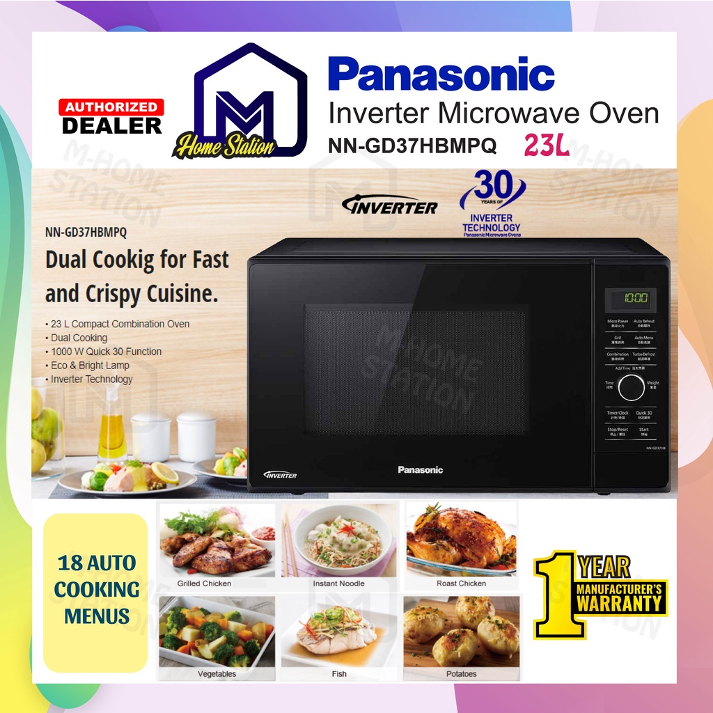 Panasonic Inverter Microwave Oven 23L Grill Combination Oven NN-GD37HBMPQ / 20L NN-GM24JBMPQ Ketuhar Elektrik NN-GD37HB