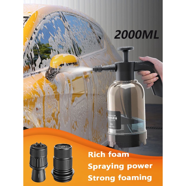 2000ML Car Wash Foam Spray Bottle High Pressure Spray bottle Gun Manual