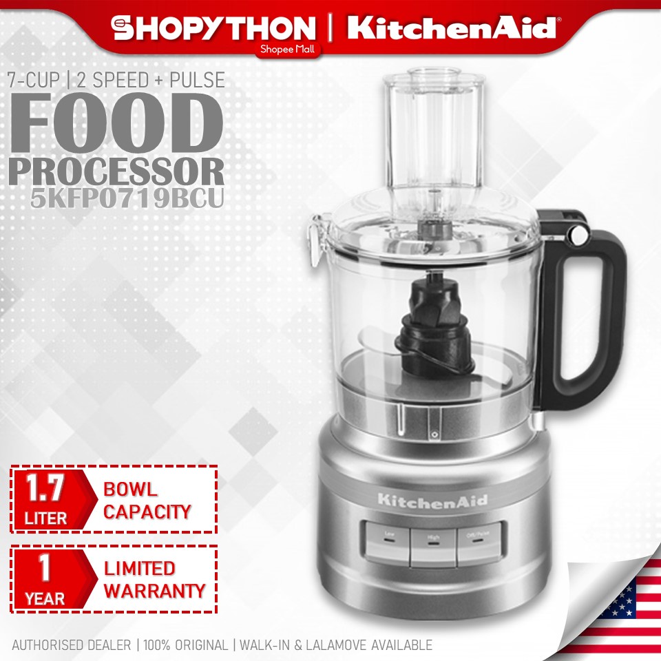 KITCHENAID 7Cup Food Processor 5KFP0719BCU Contour Silver (1.7L/250W