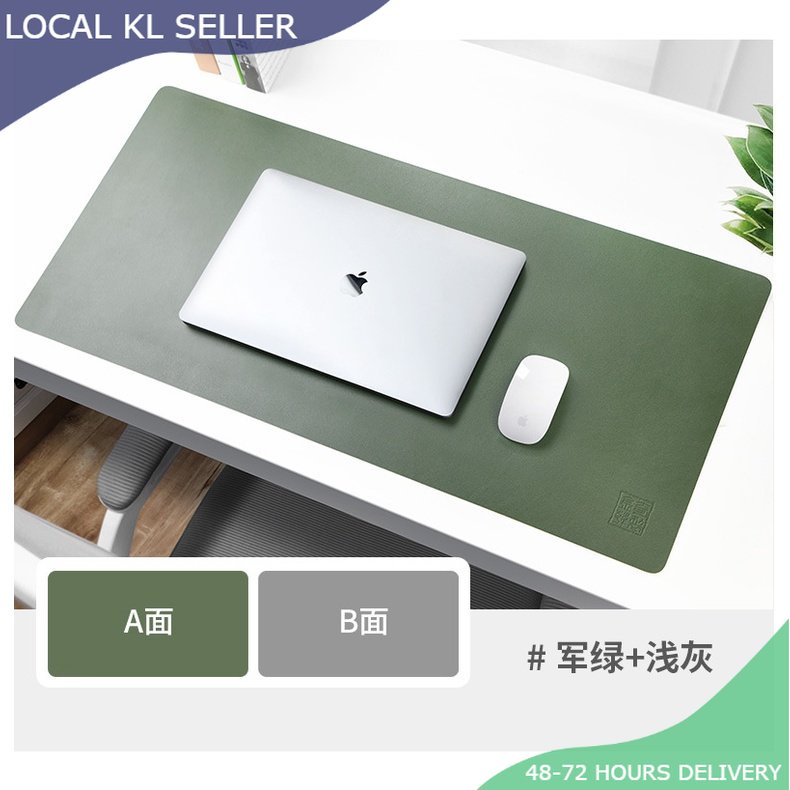 Large Leather Mousepad Keyboard Mat Antislip Suede Backing Smooth