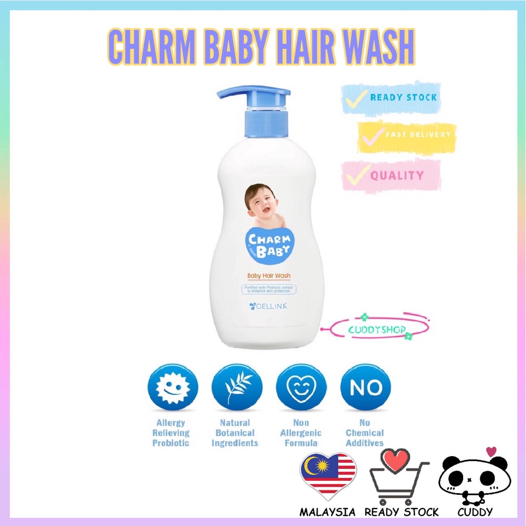 Charm Baby Hair Wash With Probiotics Extract 400ml Good For Sensitive