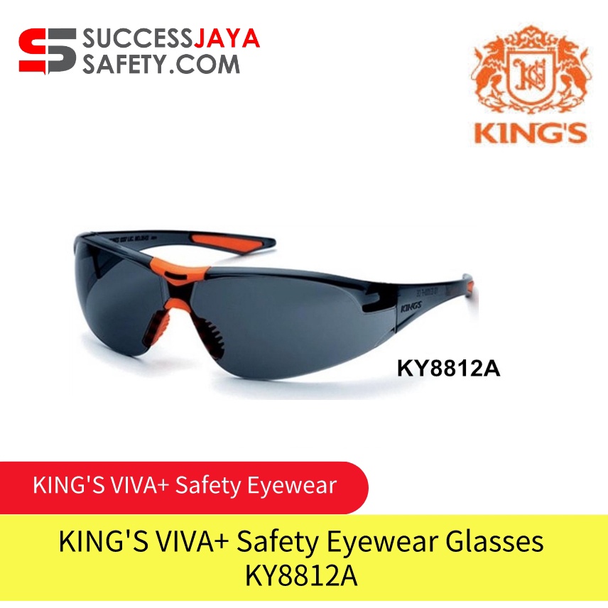 KING Safety Eyewear KY8812A Smoke NEUKING KING Glasses Spectacle Sporty