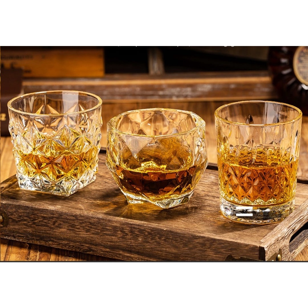 NATHENG Whiskey Glass Diamond Whiskey Glass Whiskey Cup Thick Whiskey