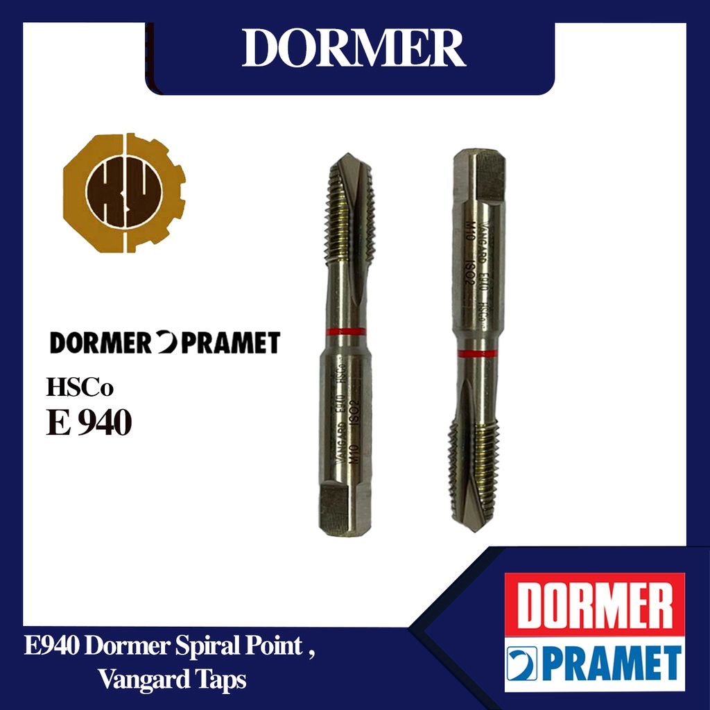 E940 Dormer Spiral Point , Vangard Taps M3, M4, M5, M6, M10 & M20