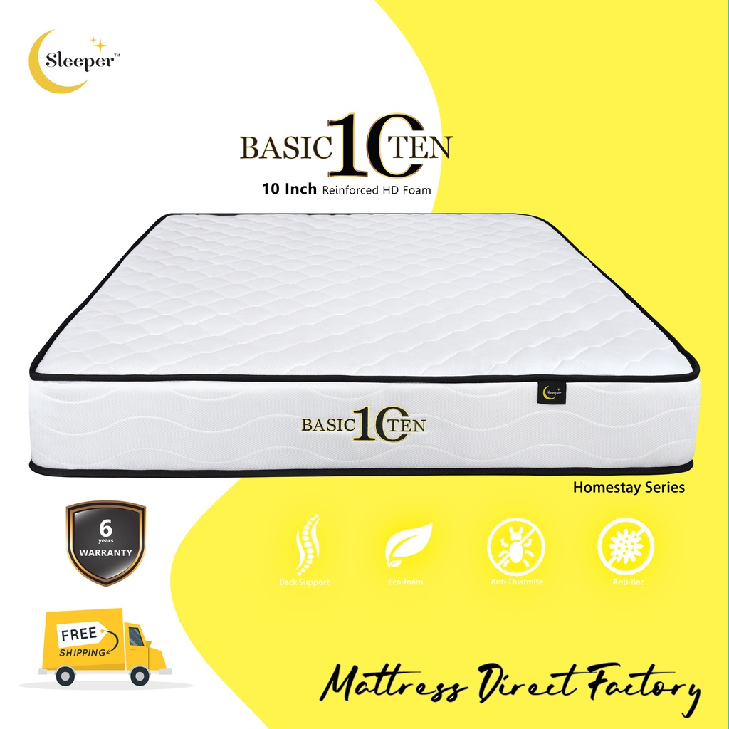( Free Delivery ) 10 Inch Sleeper BASIC 10 Synthetic Rubber Foam