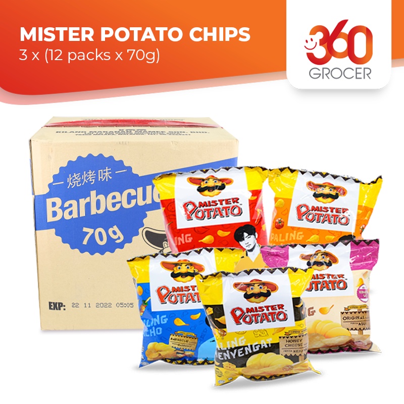 MISTER POTATO CHIPS 3 x (12 packs x 70g) Shopee Malaysia