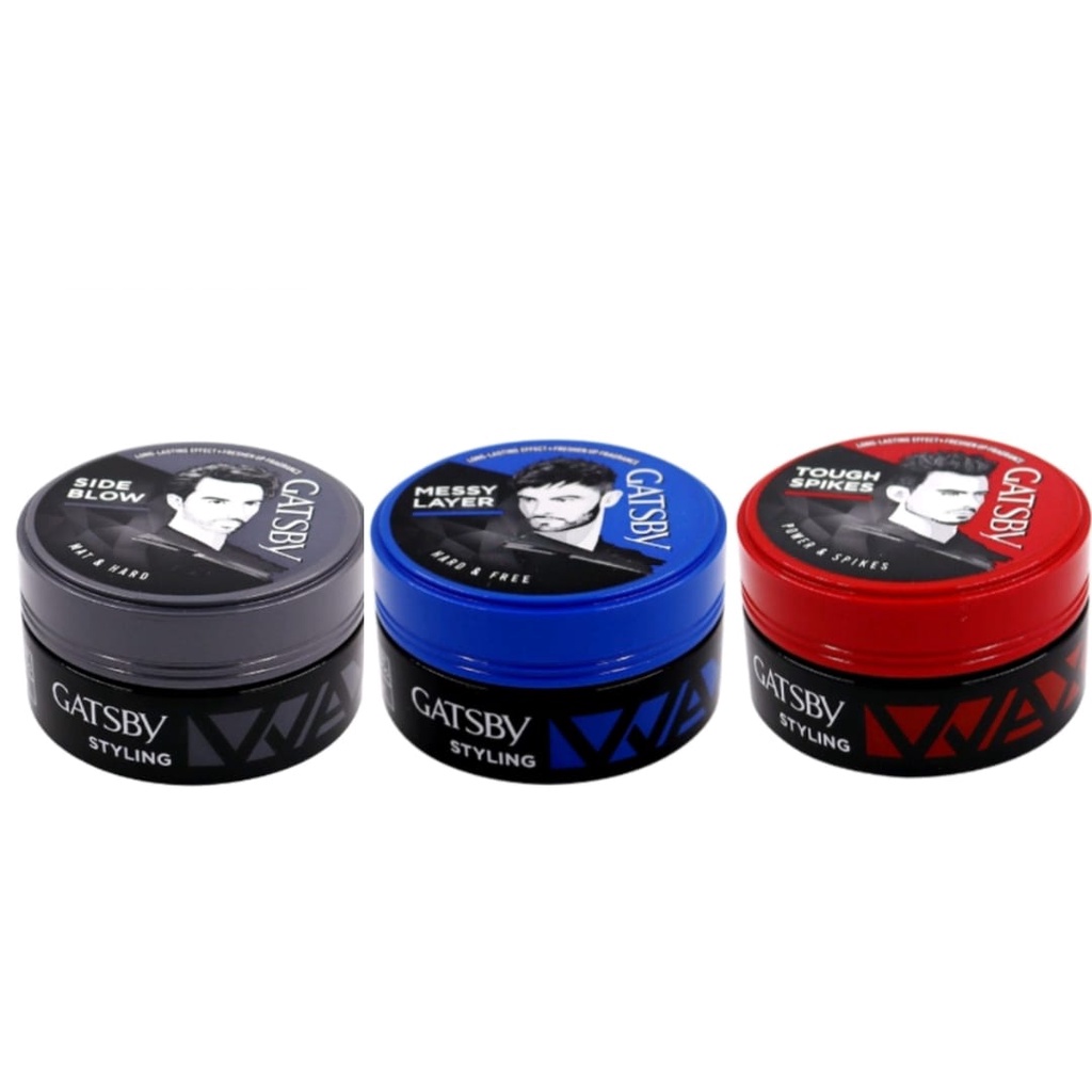 Gatsby Styling Wax 75g (Tough Spikes/Side Blow/Messy Layer) Shopee
