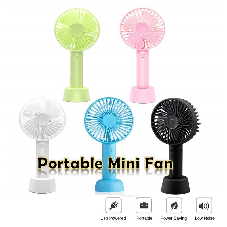 Mini Cute Summer Usb Rechargeable Handheld Fan Portable Cute Cartoon Fan  With Base Table Fan Outdoor Travel Korean Style Fan Usb Gadgets AliExpress  | 1mor Portable Mini Fan Cartoon Watch Shape Usb