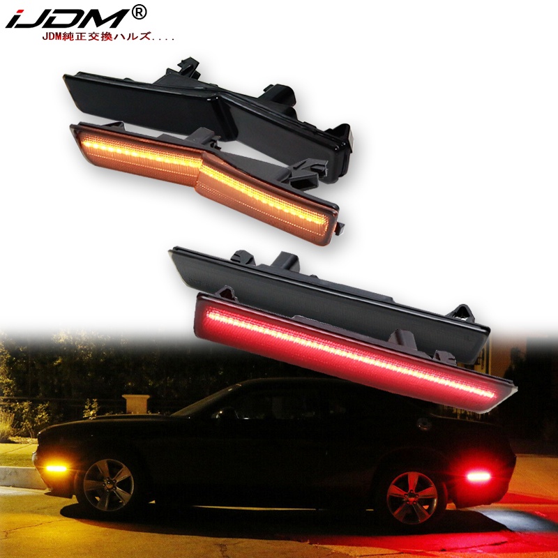 iJDM Amber/Red Full LED Side Marker Light For 201522 Dodge Challenger