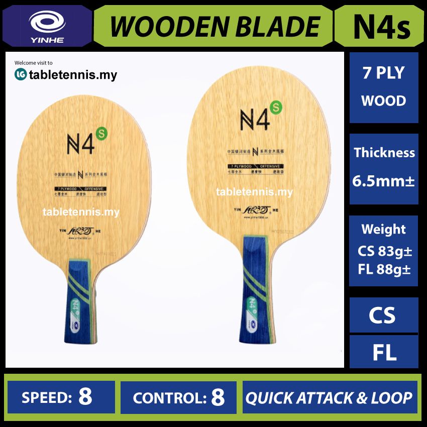 Yinhe Blade Yinhe N-4s N4s Table Tennis Wooden Blade Wood Racket Paddle Bats Raket Ping Pong