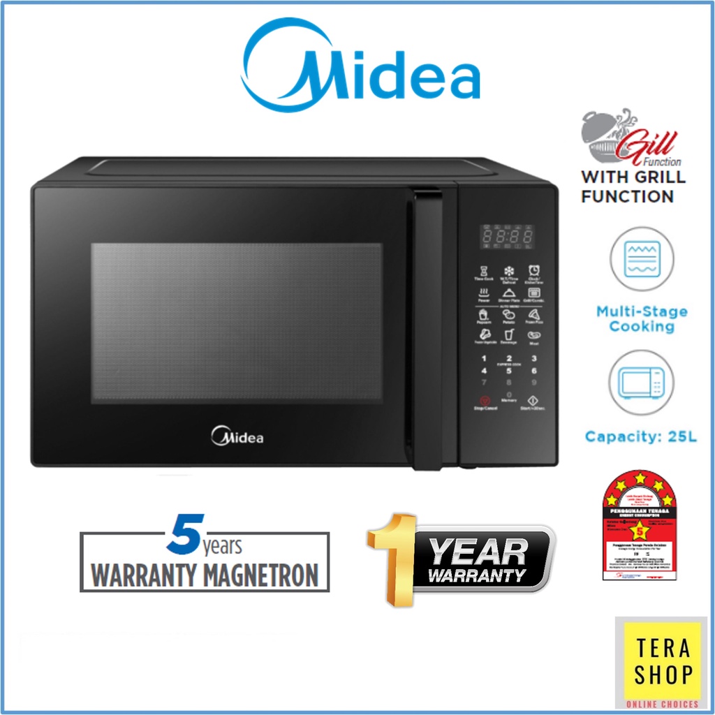 Midea MMO-EG925EXX 25L Microwave Oven with Grill Function