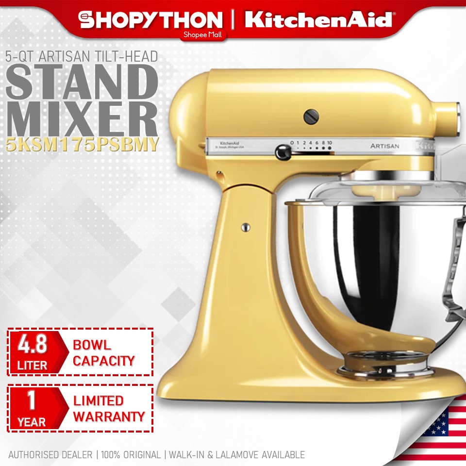 KITCHENAID 5Quart Artisan TiltHead Stand Mixer 5KSM175PSBMY