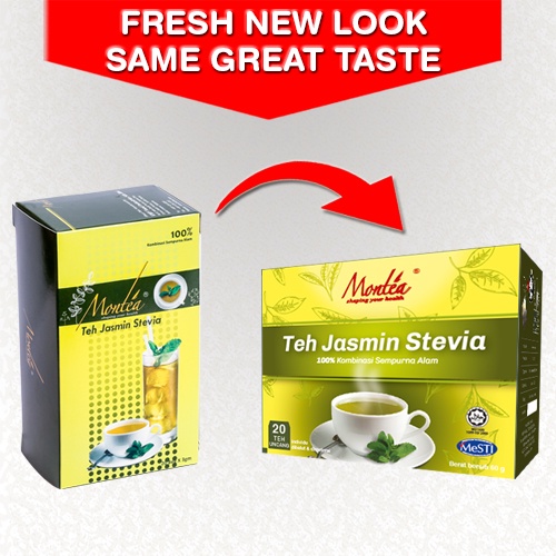 Montea Stevia Jasmine Teabags (Bundle) (6x3gx20's) Shopee Malaysia