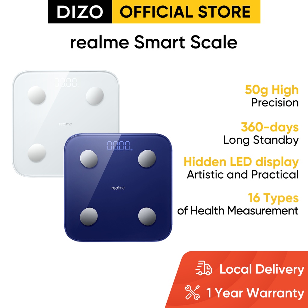 realme Smart Scale HighPrecision 16 Types of Health Measurement Body