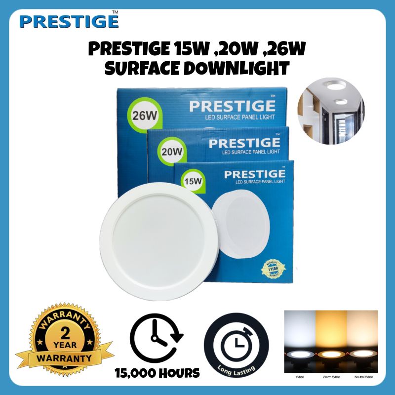 PRESTIGE LED Surface Downlight 15W 20W 26W Ceiling Down Light Round