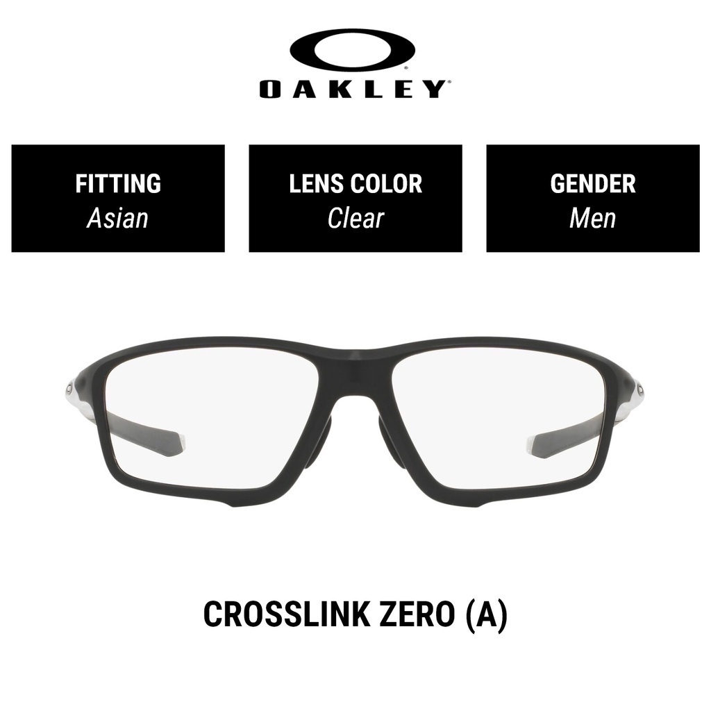 Oakley Crosslink Zero Men Asian Fitting Eyeglasses (58 mm) OX8080 808003 |  Shopee Malaysia