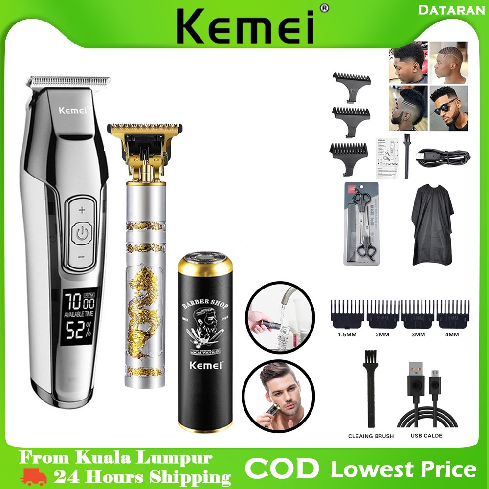 KEMEI-KM-5027 Hair Trimmer Cordless Electric Hair Clipper Trimmer USB ...