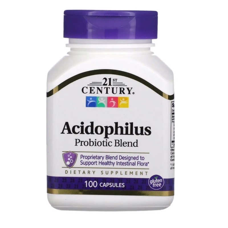 21st Century Acidophilus Probiotic Blend 100 capsules exp:4/25 | Shopee ...