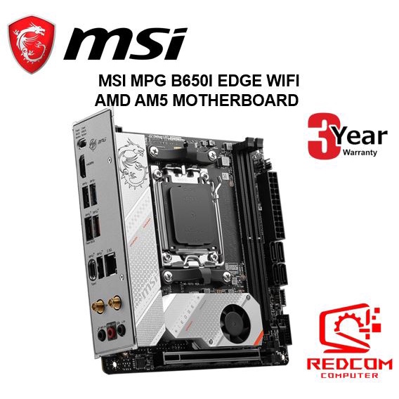 MSI MPG B650I EDGE WIFI ITX AMD AM5 MOTHERBOARD | Shopee Malaysia