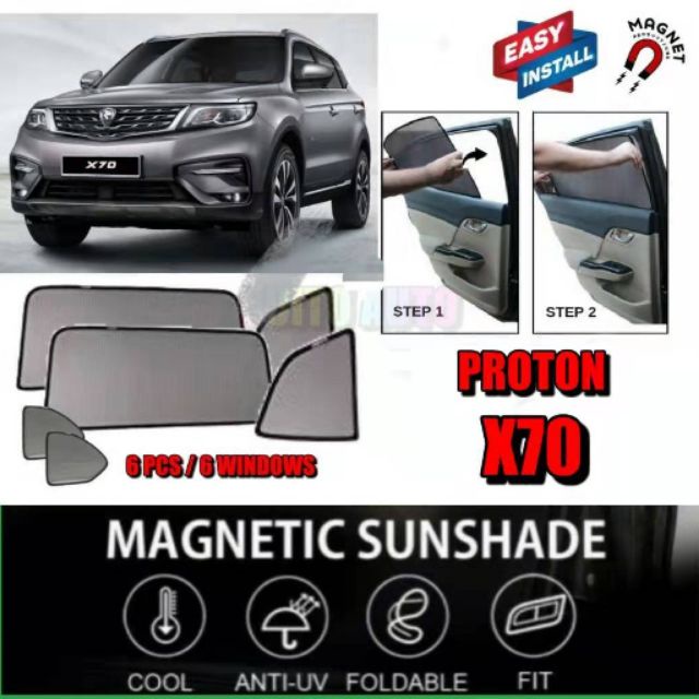 Proton X70 Epic Magnetic Sunshade 6PCS | Shopee Malaysia