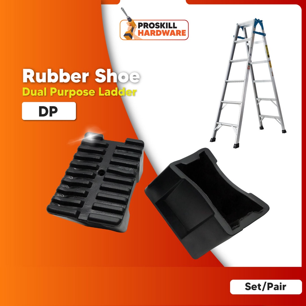 PROSKILL HARDWARE Ladder Rubber Shoes Aluminium Dual Purpose Ladder Accessories Feet Tangga Kaki / 梯脚 | Shopee Malaysia