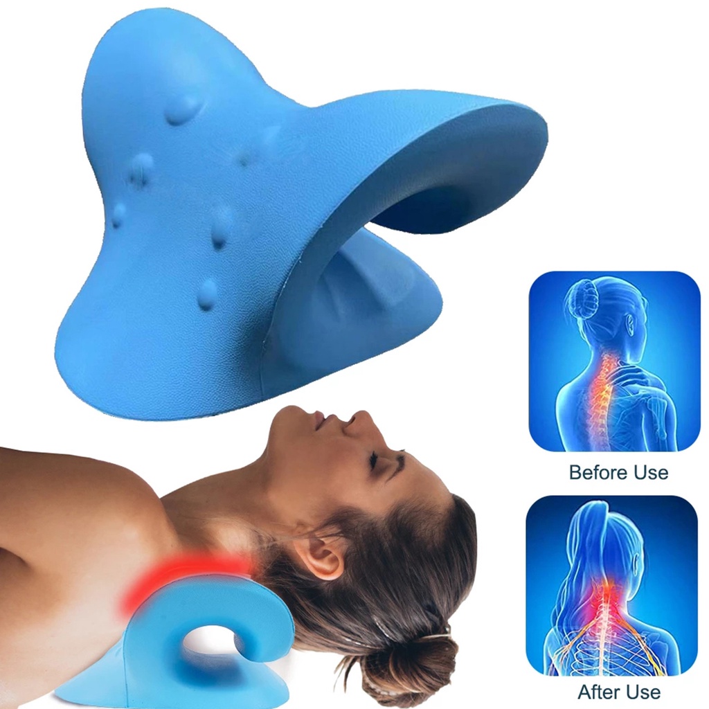 Cervical Spine Stretch Gravity Muscle Relaxation Traction Neck Stretcher Shoulder Massage Pillow Relieve Pain Spine Correction