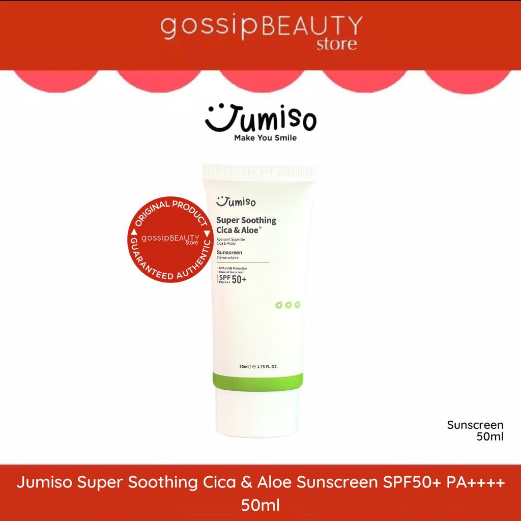 Jumiso Super Soothing Cica & Aloe Sunscreen SPF50 PA++ 50ml Shopee