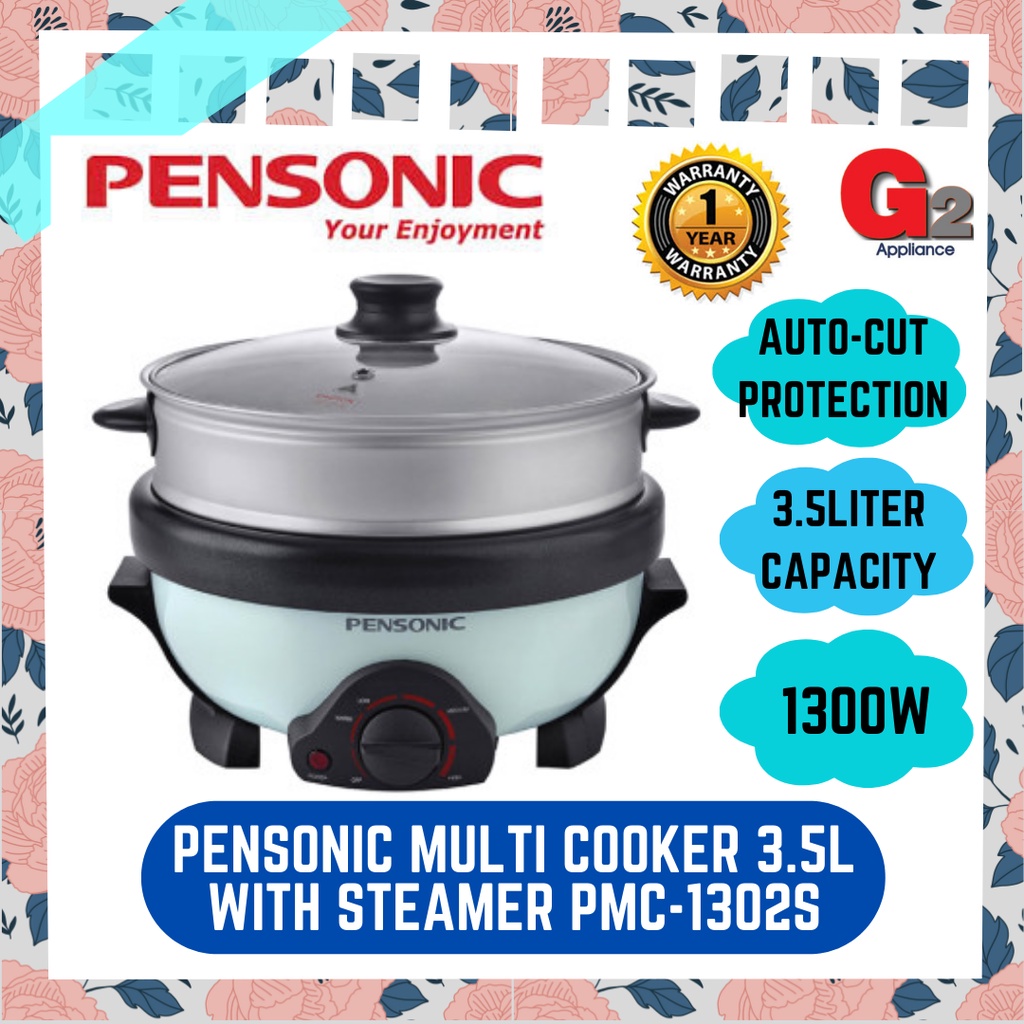 PENSONIC (READY STOCK) MULTI COOKER 3.5L WITH STEAMER PMC1302S