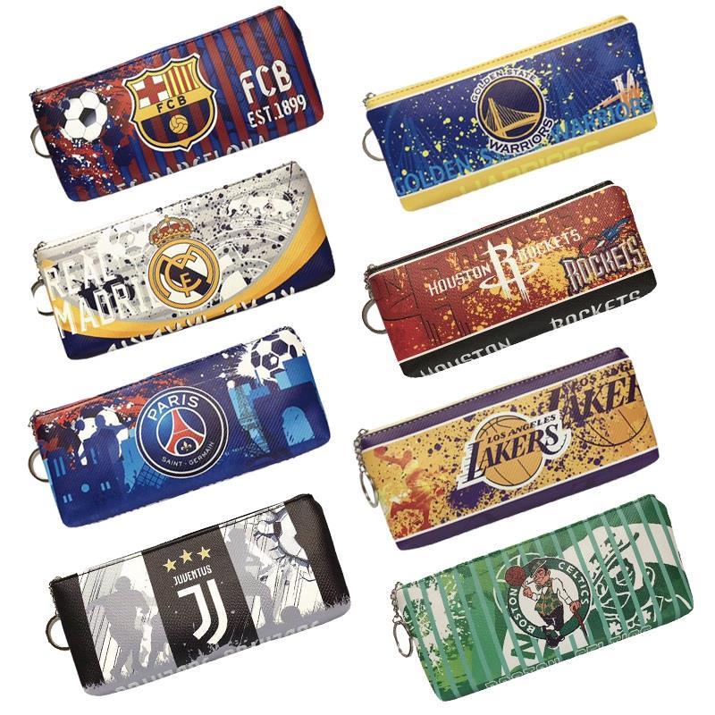 Real Madrid Barcelona in Paris the lakers Liverpool football s in Pencil Case Elementary School Stationery Basketball Fan Souvenirs