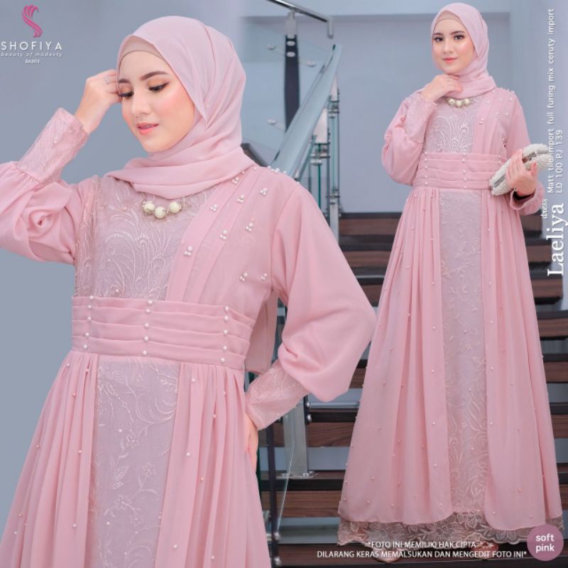 SHF Laeliya Gown Muslimah maxi dress baju Majlis Dinner Bridesmaid ...