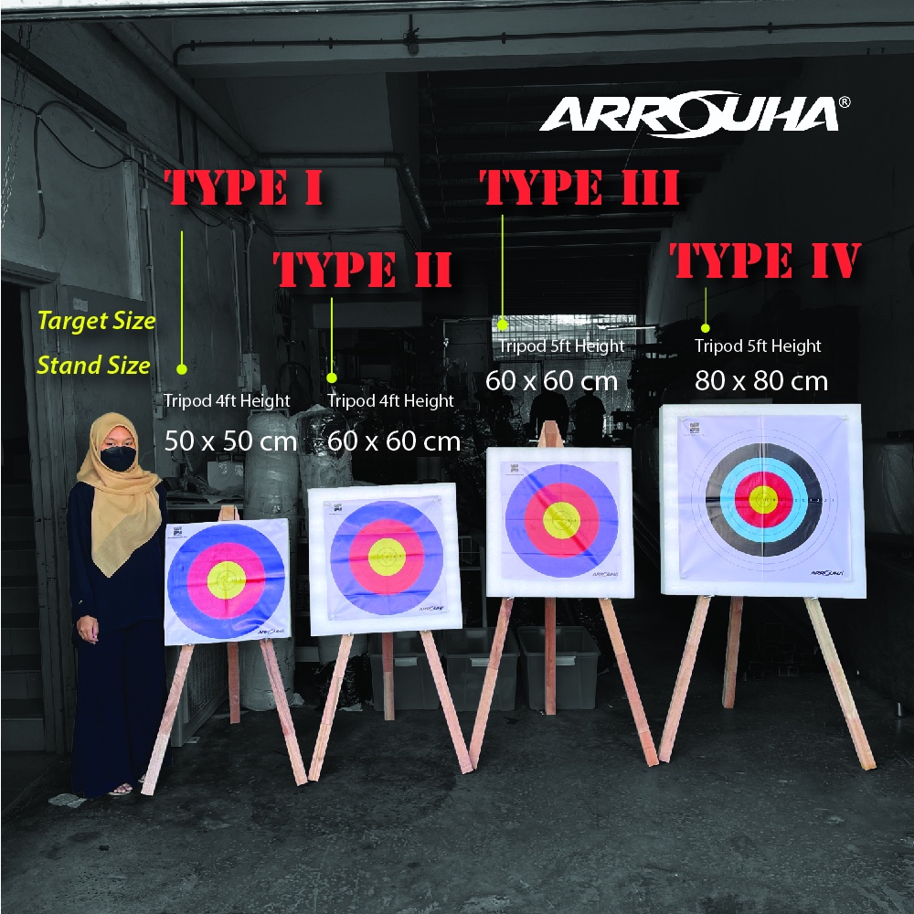 Archery Target Board 50CM With Wood Stand 4 ft Home Uses Shopee Malaysia