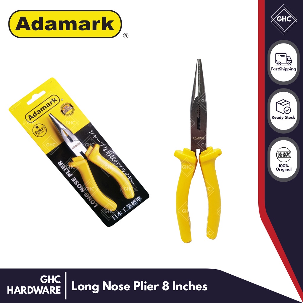 [GHC HARDWARE] ADAMARK Long Nose Plier (8Inch, ALP8) Shopee Malaysia