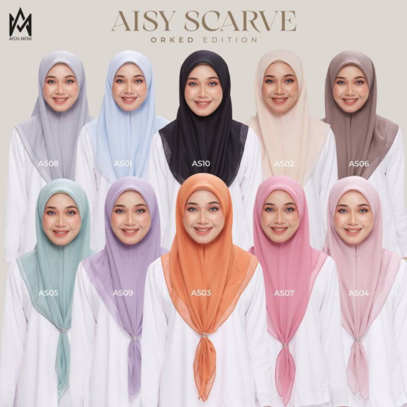 BAWAL AISY SCARVES BY AISYMOM COLLECTION SENANG BENTUK PREMIUM COTTON VOILE