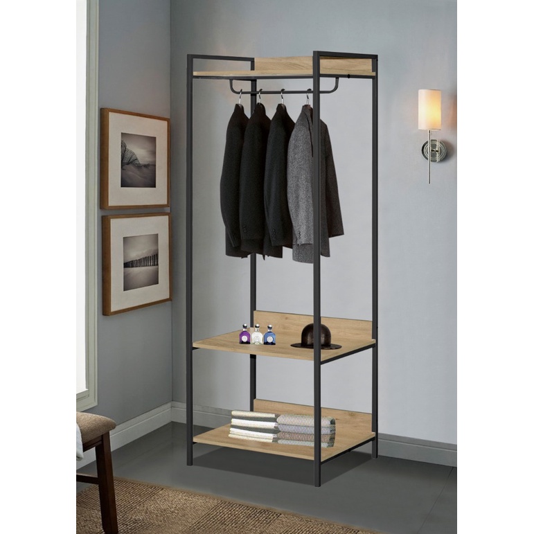 Simply Cloth 2 Tier Wardrobe Cabinet Clothes Storage Cabinet Modern ...