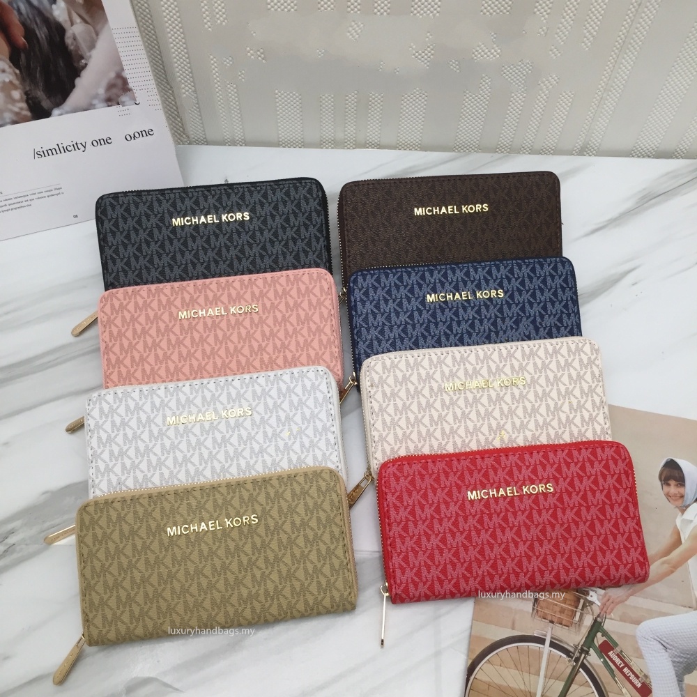 8 colors premium michael kors mk wallet women wallets long zipper purse |  Shopee Malaysia