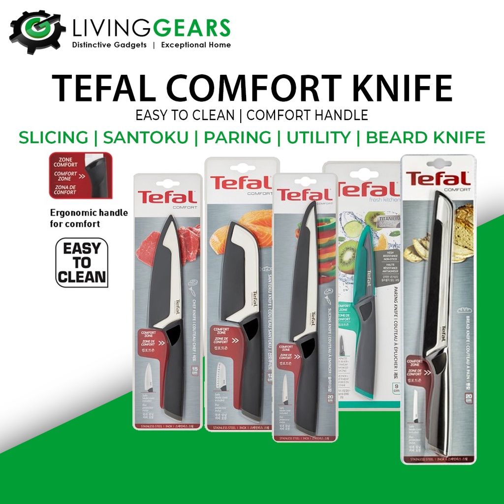 Tefal Comfort Slicing Knife / Paring Knife / Utility Knife / Santoku