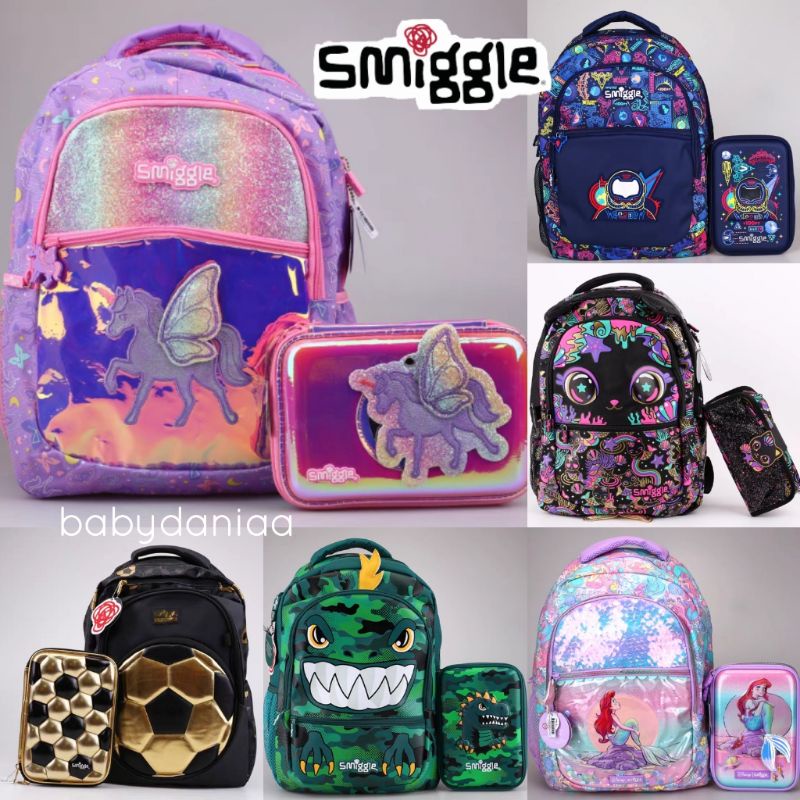 (FREE PAPER BAG SMIGGLE)Set Bag & Pencil Case/ Set Bag & bottle ...