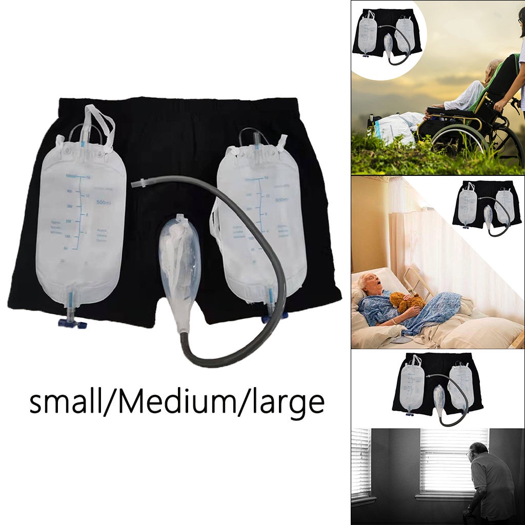 Incontinence Underwear Portable Silicone Pants Urinal Collector Male