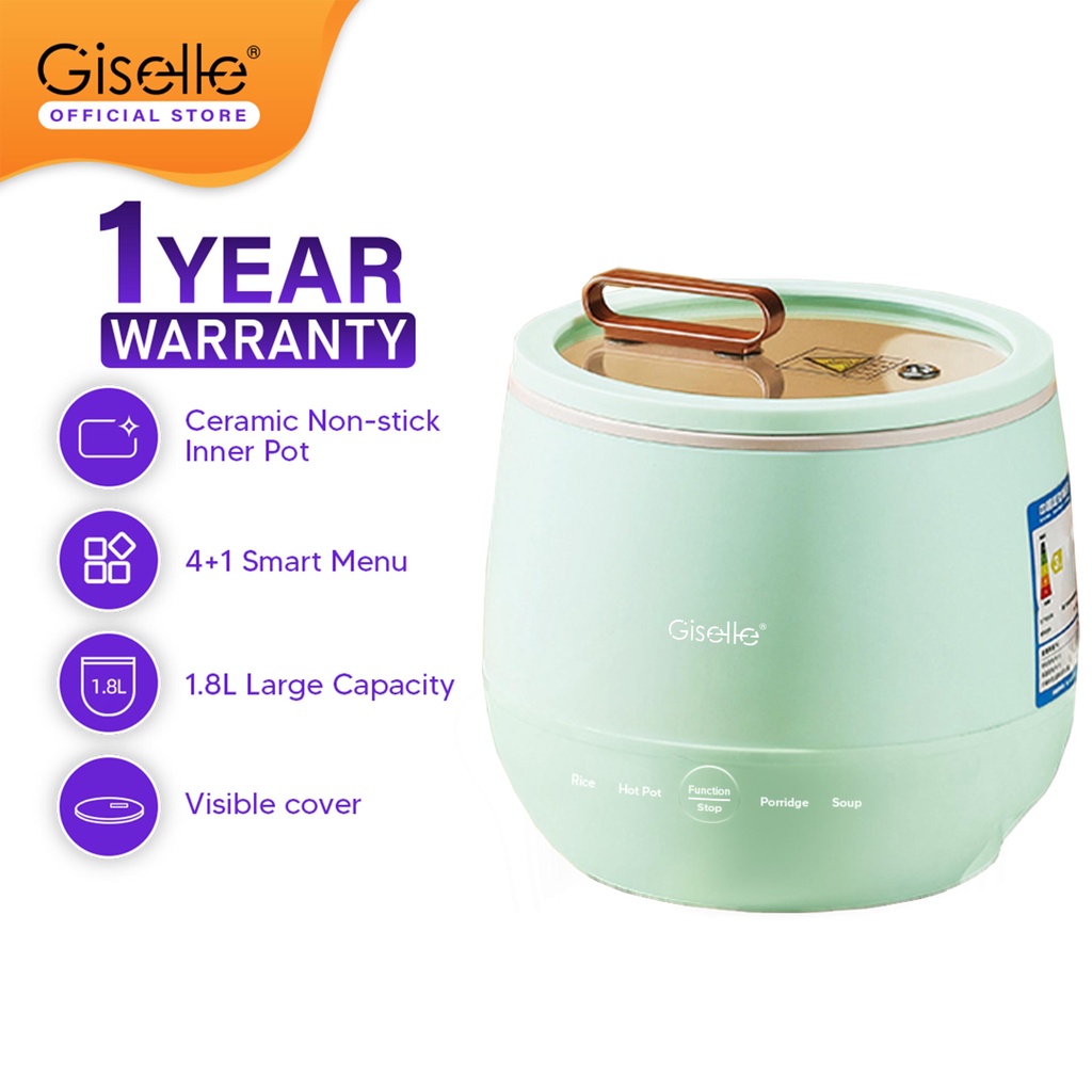 Giselle Digital Electric Mini Rice & Multi Cooker with Ceramic Inner