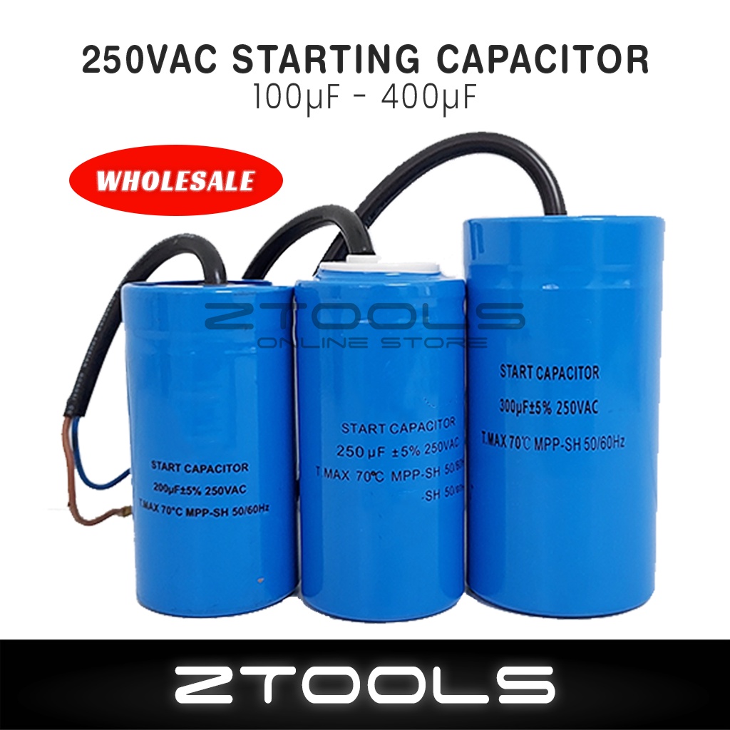 (ZTOOLS) 250V Motor Starting Capacitor CD60 | Condenser Kapasitor 100UF ...