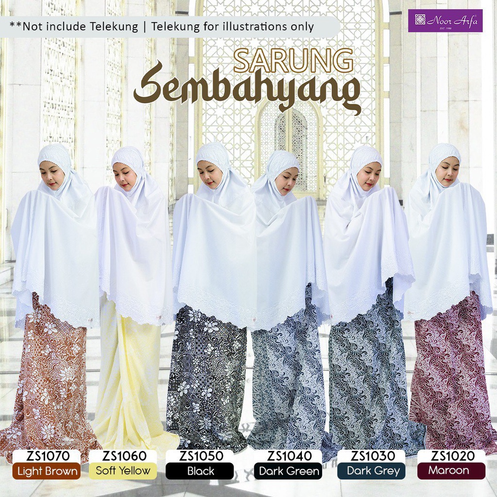 (NA) Sarung Sembahyang Batik : Batik Prayer Sarong in Floral & Abstract designs KAIN TELEKUNG SEMBAHYANG SOLAT