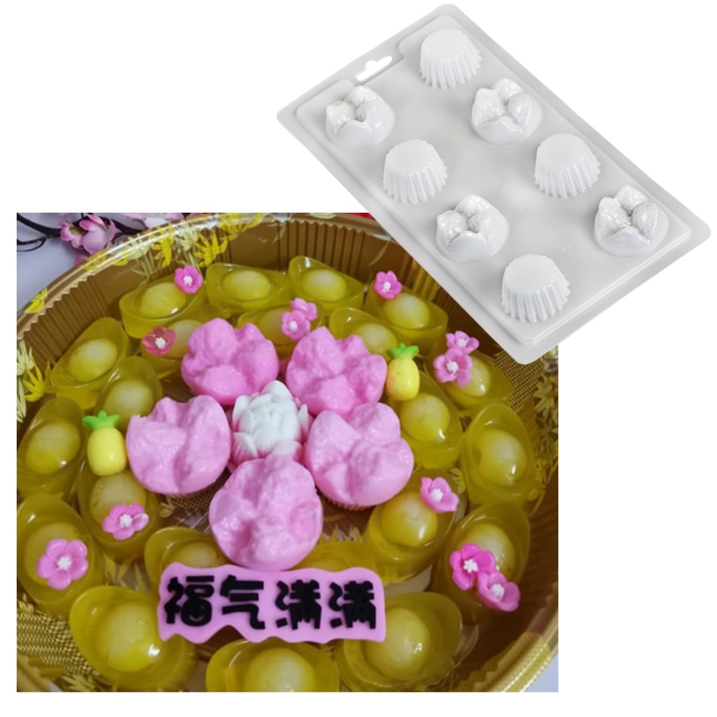 Huat Kueh/Fatt Koh Plastic Jelly Mold Acuan Jeli Pudding Konnyaku CNY
