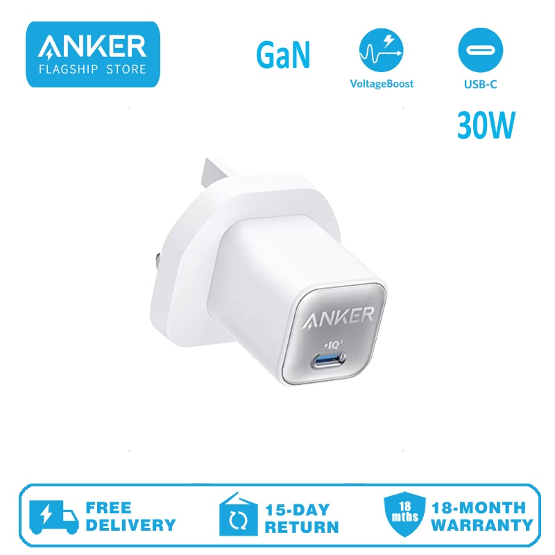 Anker A2147 USB C GaN 511 Charger 30W Nano 3 PIQ 3.0 PPS Fast Charger ...