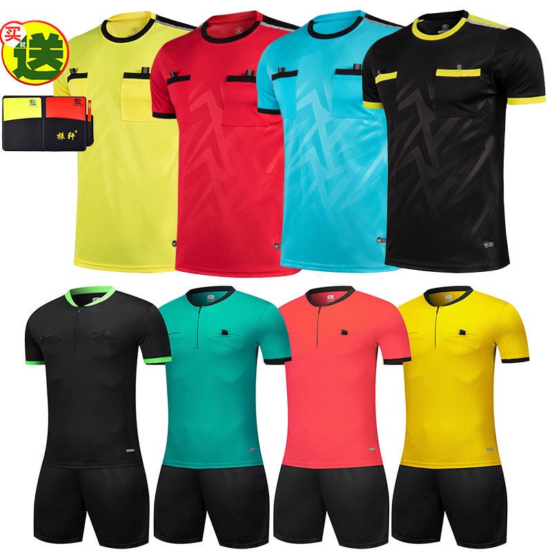 【New】★[READY STOCK] ★ Lightboard Football Referee Suit Men Short-Sleeved Uniform Jersey Customized Professional Game Clo