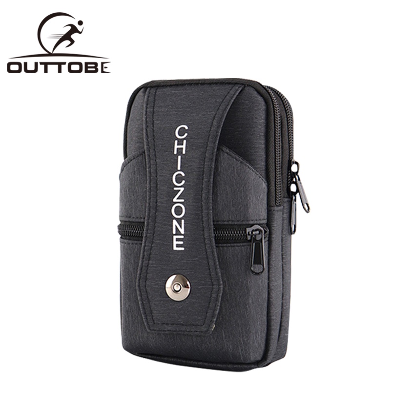 Outtobe Waist Bag Phone Bag Four-layer Large Capacity Waist Bag Multi-functional Phone Bag Waterproof Anti-theft Bag Invisible Mobile Phone Bag Outdoor Sports Running Waist Bag