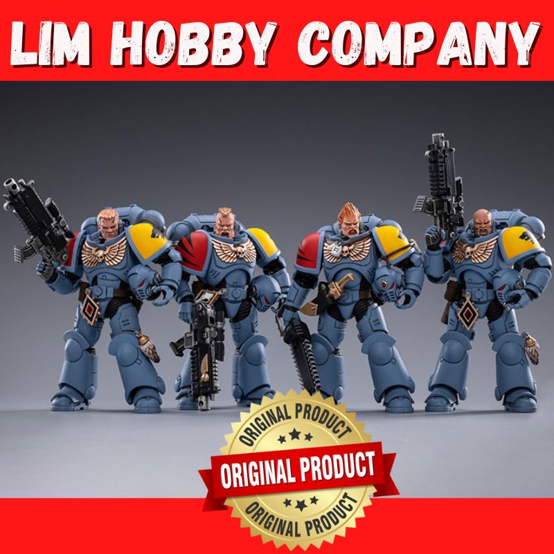 JOYTOY Warhammer 40K Space Wolves Battle Hunter Pack Box of 4 1/18 Scale Figures BY JOY TOY