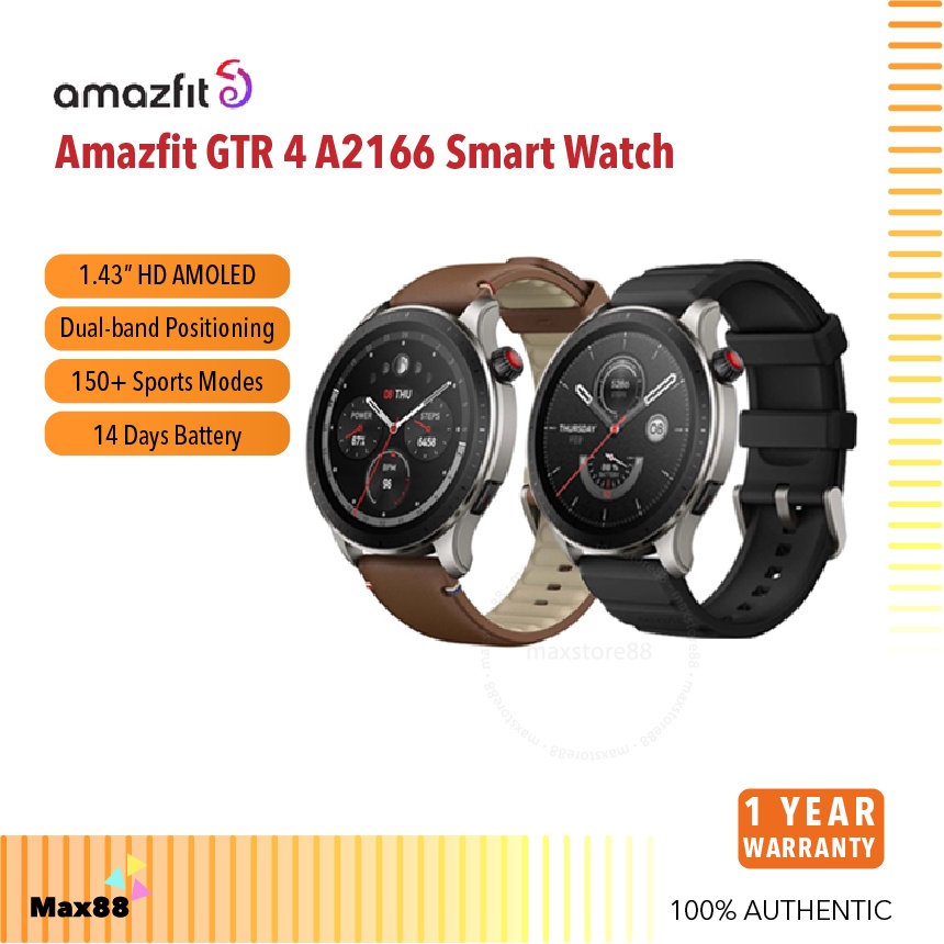 Amazfit GTR 4 A2166 Smart Watch 1.43" Smartwatch | Shopee Malaysia